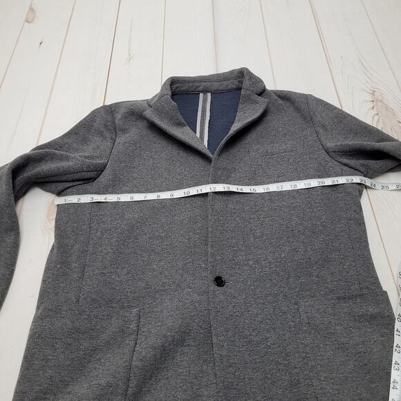 Dapper Boi gray casual knit blazer jacket stretch - Picture 4 of 9